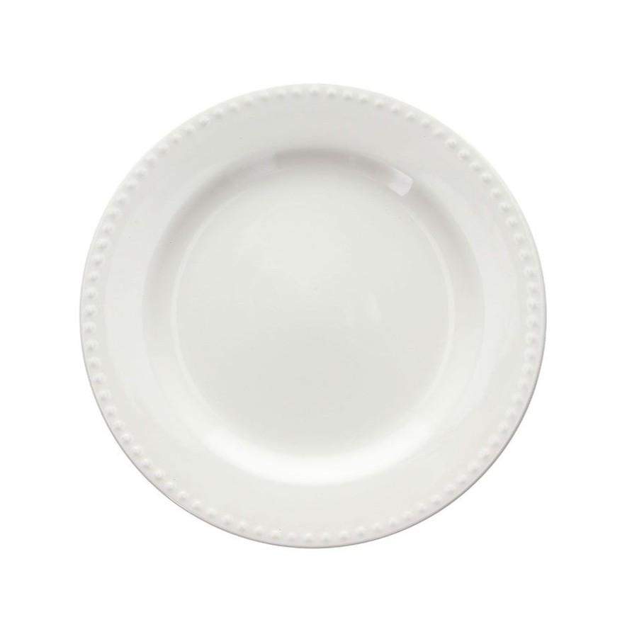 Talerz płaski 27 cm Colette - biały kamionka