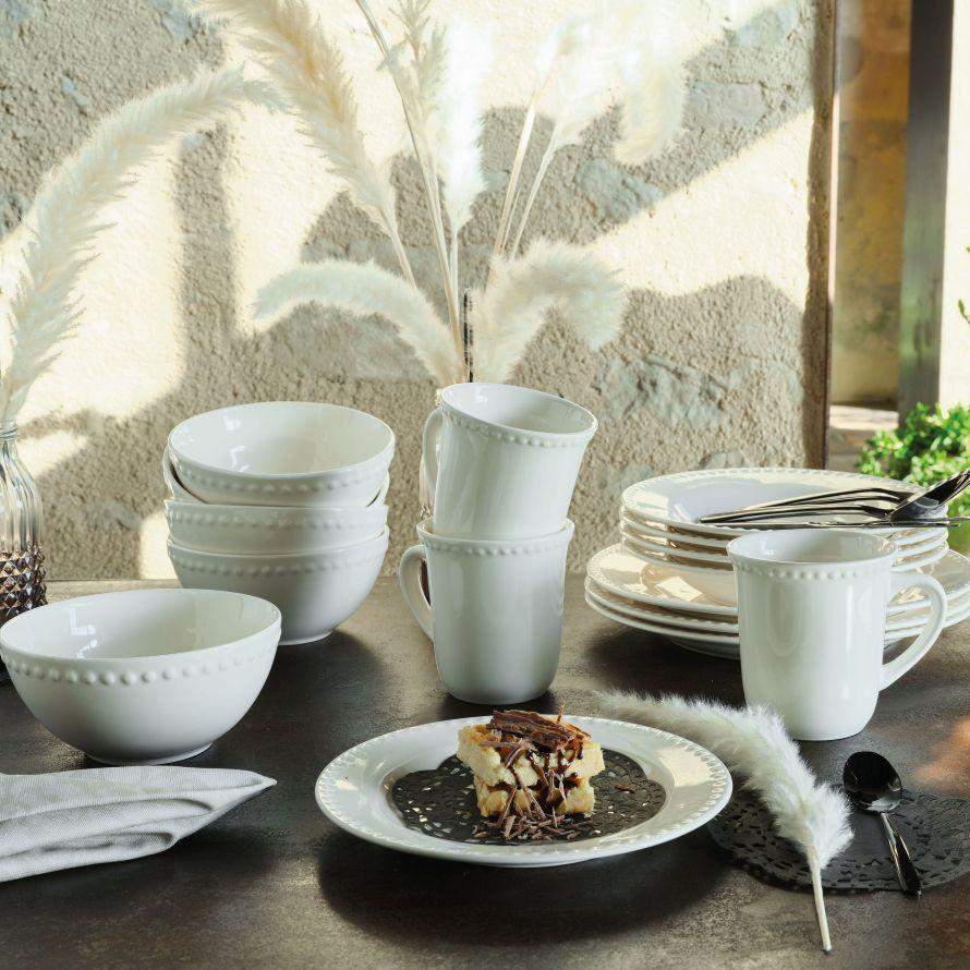 Kubek biały z kamionki 390 ml Colette